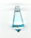 1 9x18mm Preciosa Light Blue Straight Cut Drop